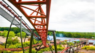 Dragekongen 4K 60fps frontseat onride POV Djurs Sommerland 2023 [upl. by Shuler]