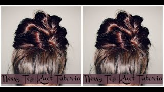 messy top knot [upl. by Rosenwald]