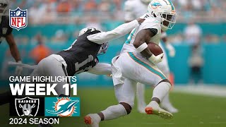 Las Vegas Raiders vs Miami Dolphins Game Highlights  NFL 2024 Season Week 11 [upl. by Aimik]