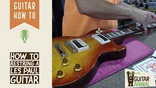 How to Restring a Les Paul Guitar [upl. by Norha656]