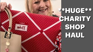 ABSOLUTELY HUGE CHARITY SHOP HAUL AND TRY ON shoppinghaul charityshop thrifthaul [upl. by Clea206]