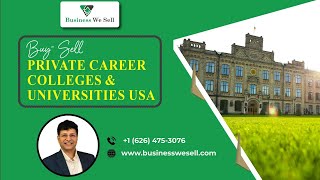 Buy Sell Private Career Colleges amp Universities USA [upl. by Rayna]