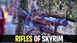 Skyrim SE  Lore Friendly Rifles of Skyrim also some armor [upl. by Anehsat]