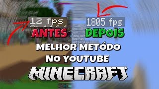 COMO AUMENTAR DEFINITIVAMENTE O FPS DO MINECRAFT 100 FUNCIONAL MELHOR METODO DO YT GPereiraS [upl. by Ade634]