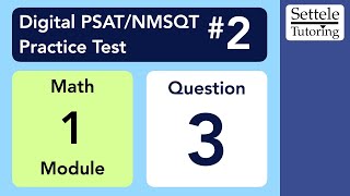 Digital PSAT 2 Math Module 1 Question 3 statistics [upl. by Kenton]