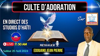 Culte dAdoration en direct des studios du MEODH en HaïtiPastEdouano Jn Pierre 200424 [upl. by Eellehs]