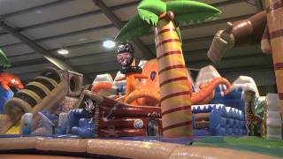 The biggest bouncy castle moonwalk bounce house in the world official video [upl. by Haiacim]