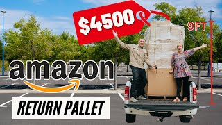 Our BIGGEST Amazon Returns Pallet Ever  Unboxing 4500 in MYSTERY Items [upl. by Jaan437]