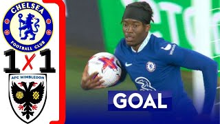 noni madueke GOAL VS wimbledon today chelsea vs wimbledon highlights match today 2023 [upl. by Dorraj568]