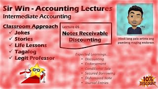 Lecture 05 Discounting of Notes Receivable Receivable Financing Intermediate Accounting [upl. by Colene]