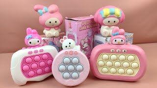 BIG REVIEW HELLO KITTY MARIO KUROMI DORAEMON CUTE SPEED PUSH GAME POP IT popit popitcollection [upl. by Anahsahs]