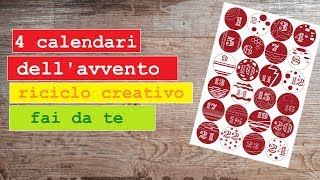 CALENDARIO AVVENTO fai da te 4 idee  riciclo creativo tutorial 41 [upl. by Ymmaj376]