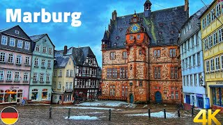 Marburg Germany in Snow 4K  A unique fairytale medieval town in Germany [upl. by Leugar85]