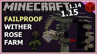 Failproof Wither Rose Farm  114115 Minecraft Tutorial [upl. by Dann]