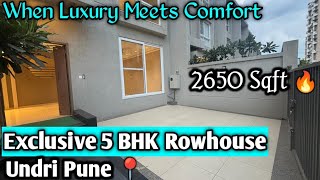 Exclusive 5 BHK Row House Undri Pune📍2650 Sqft 20 Amenitiesluxuryhomes rowhouse pune [upl. by Varian]