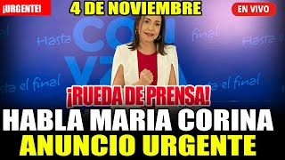 🔴¡URGENTE MARIA CORINA MACHADO HABLA ANUNCIO IMPORTANTE [upl. by Ester794]