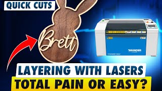 Layered Wood Laser Projects Lightburn Tips For Stunning Results  Bretts Laser Garage [upl. by Tserof]