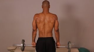 How to Do a Standing Barbell Shrug  Back Workout [upl. by Ecnarrot]