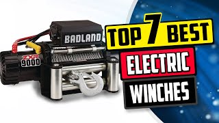 Best Electric Winch  Top 7 Best Portable Electric Winches Review 2024 Buying Guide [upl. by Ardnuassac]