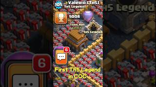 Congratulations🎉❤️ First TH5 LEGEND ✨Valerio Th5✨ in ClashofClansGlobal Servercocth5 Legend [upl. by Sukramal]