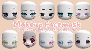 Cute White FaceMask for Berry Avenue Bloxburg and Brookhaven Roblox  Part 1 [upl. by Ornie785]