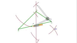 Preslikavanje trougla koga seče osa simetrije u jednom temenu [upl. by Ramhaj]