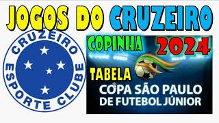 JOGOS DO CRUZEIRO COPINHA JOGOS COPA SÃO PAULO JR [upl. by Rasure]