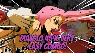 Diavolo 45 No Assist combo 2Bars to start  JoJo All Star Battle R [upl. by Hanna965]