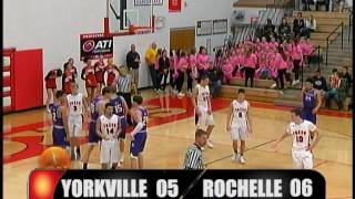 High School Boys Basketball Yorkville IL vs Rochelle IL 2017 [upl. by Einahpad854]