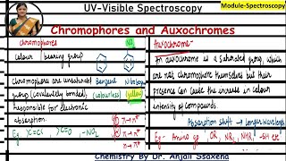 Chromophore and Auxochrome Uv spectroscopy Chromophore and Auxochrome in UV spectroscopy [upl. by Dhruv506]