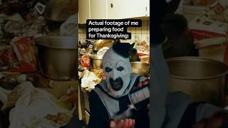 Never let a horror fan prepare Thanksgiving dinner 😆 [upl. by Llerdna]