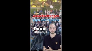 Ausschreitungen gegen die AfD Hannover Stadt und 21 verletzte Polizeibeamte [upl. by Asela]