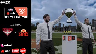 AFL 23  2031 AFLW Grand Final  Essendon vs Gold Coast Management Mode [upl. by Bedad]