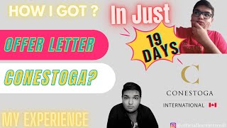 HOW I GOT OFFER LETTER IN JUST 19 DAYS🤩  CONESTOGA COLLEGE  SEPTEMBER 22  HARSH TRIVEDI VLOGS 🇨🇦 [upl. by Leahcimnaj]