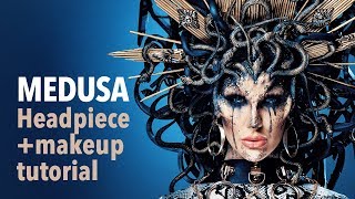 Medusa headpiece and makeup tutorial [upl. by Kcirddec174]