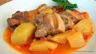 Guisado de Costillas con Patatas super fácil y rápido [upl. by Esille120]