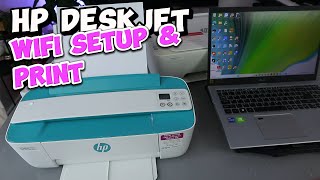 How To Do WiFi Setup of HP Deskjet 3700 Series AllInOne Printer Using Computer Laptop amp Print [upl. by Varini]