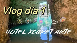 VLOG DÍA 1 en HOTEL XCARET ARTE 🏝️🐚 hotelxcaretarte hotelxcaretmexico vacaciones travelmexico 🏝️ [upl. by Mchugh]