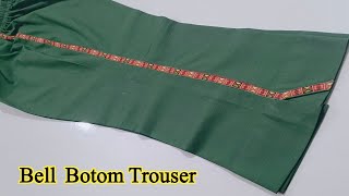 Bell bottom Trouser cutting and stitching step by step [upl. by Ruyle]