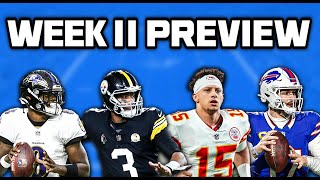 NFL Week 11 Preview [upl. by Hpeosj]