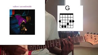 Wallows  Uncomfortable Guitar Tutorial [upl. by Elizabet674]