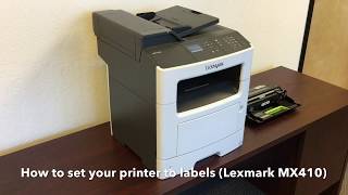 Lexmark MX410de Printers How to Set to Print on Labels [upl. by Yboc]