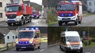 Einsatzfahrten Feuerwehrbereitschaft 2 RP Köln DNEU Feuerwehr amp DLRG Heimbach zu Waldbrandübung [upl. by Orimar]