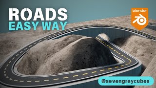 HOW TO make ROADS in Blender  easy way [upl. by Neelac972]