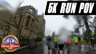 Alton Towers 5K Run 2023 Run Through Event  POV [upl. by Vel]