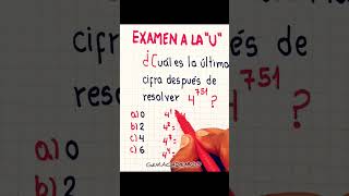 Examen a La U youtubeshorts maths [upl. by Alletsyrc358]