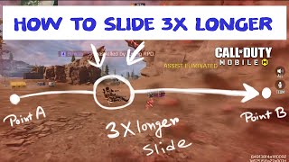 How to Slide 3X longer than any other player in codm  Tips amp Tricks [upl. by Ydderf442]