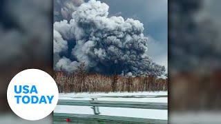 Russia’s Shiveluch volcano on eastern Kamchatka Peninsula erupts  USA TODAY [upl. by Cela631]