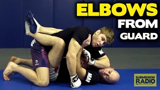 How to throw ELBOWS from the guard  by UFC Lightweight Jake Matthews [upl. by Sello]