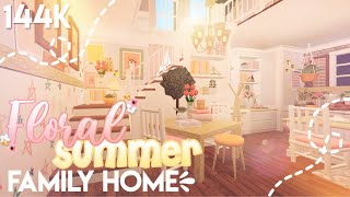 Bloxburg ೃ⁀➷ Floral Summer Family Home  ˚  House Build  Daislillia ❀ [upl. by Skyler]